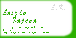 laszlo kajcsa business card